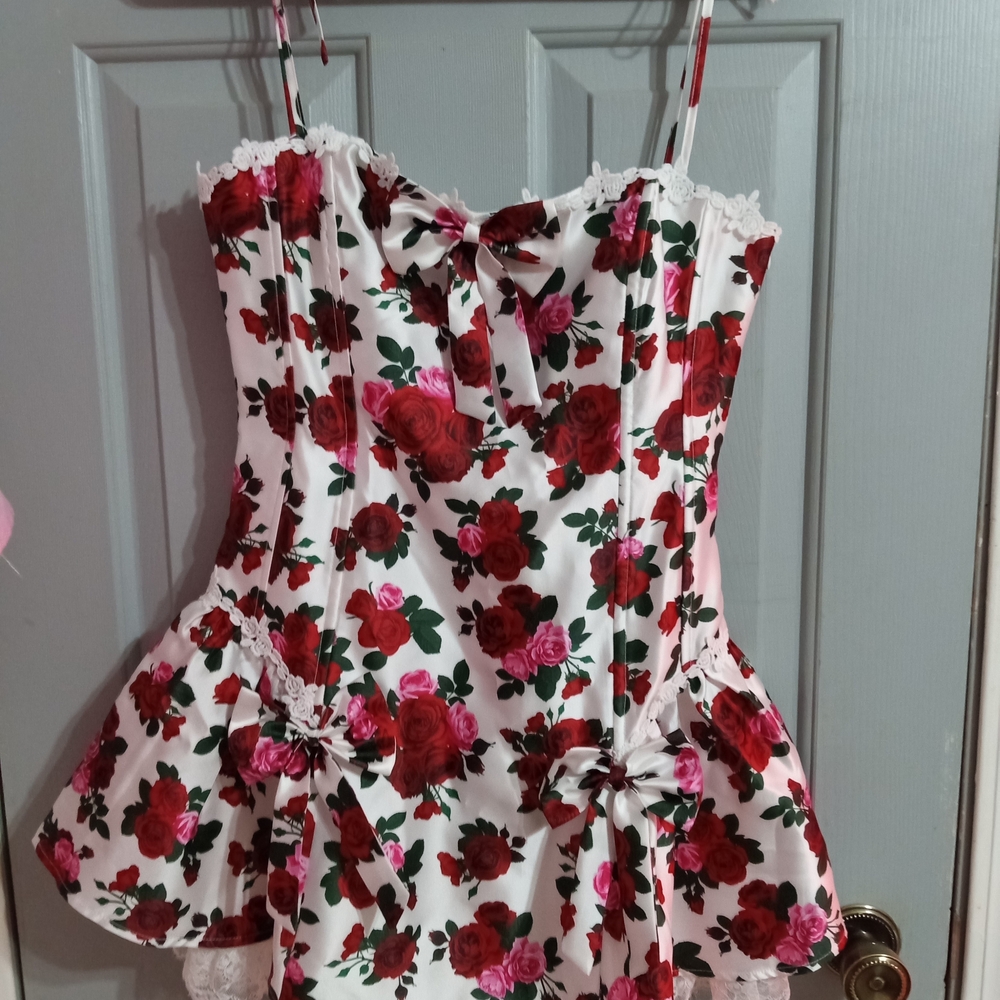 Sugar Thrillz White and Pink Corset Dress